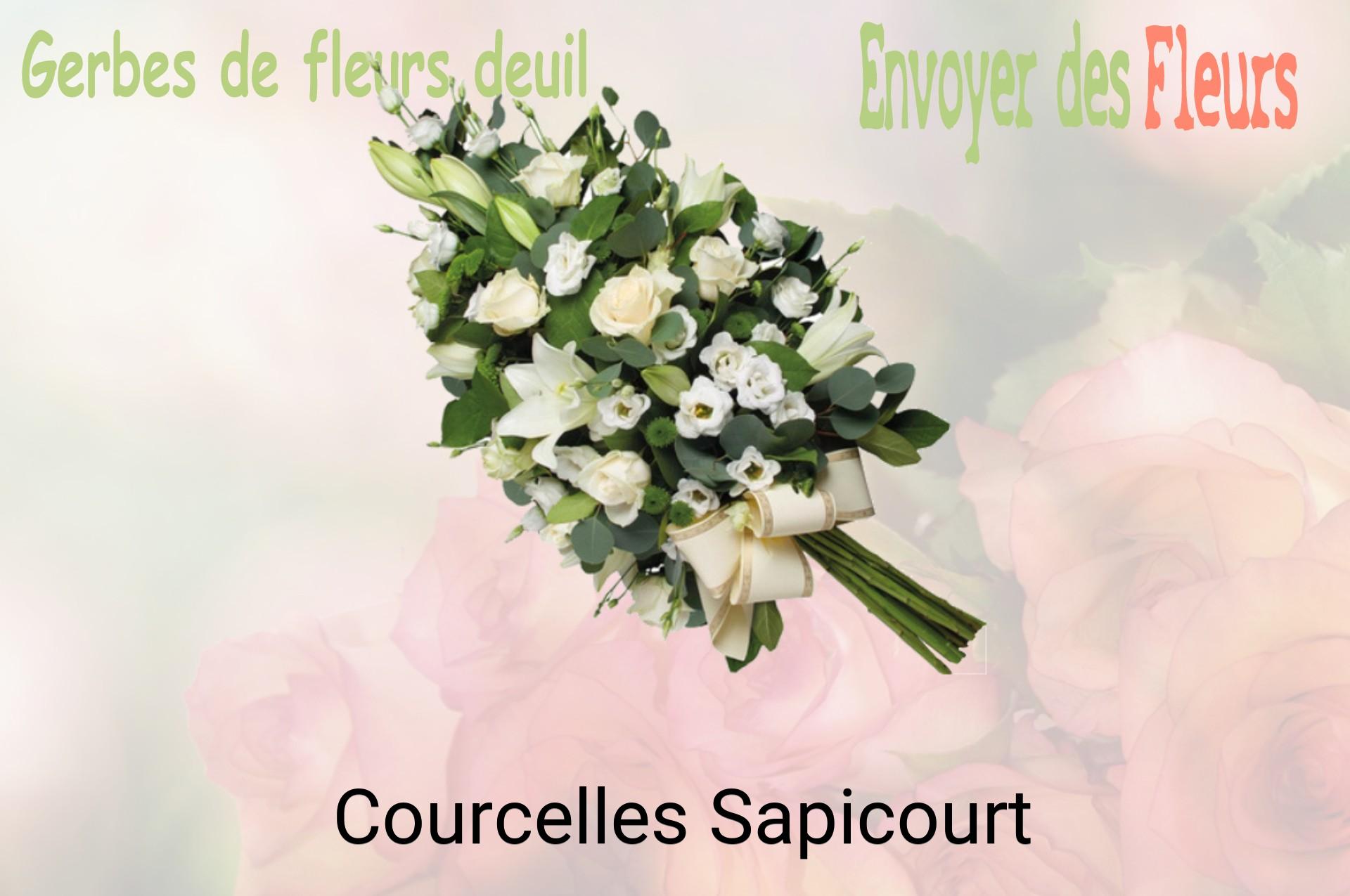 Gerbe de fleurs de deuil livrée à Courcelles-Sapicourt